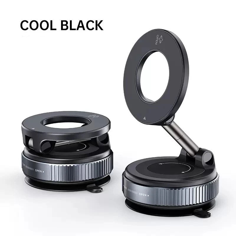 Universal Vacuum Magnet Phone Bracket Multi-angles Adjustment Strong Magnetic Suck Design Foldable Car Holder Anti-Slip Bracket